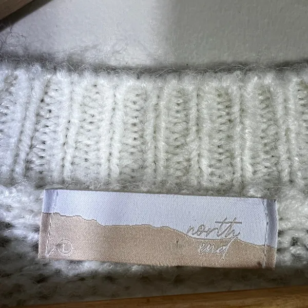 Northy End Geometric Colorblock Ribbed Knit Crewneck Sweater Multi Color Size L - Image 8