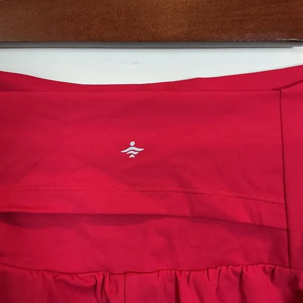 Halara High Waisted Flowy Active Shorts Red Back Pocket XL Workout Athleisure - Image 3