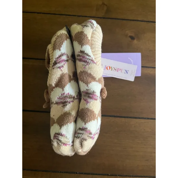 New Womens Faux Fur Slipper Socks (4-10) - Image 2