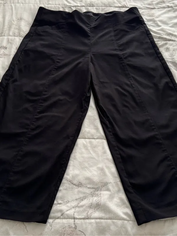 Counterparts Black Pull-On Wide Leg Pants with pockets, size XL wide waistband - Image 4
