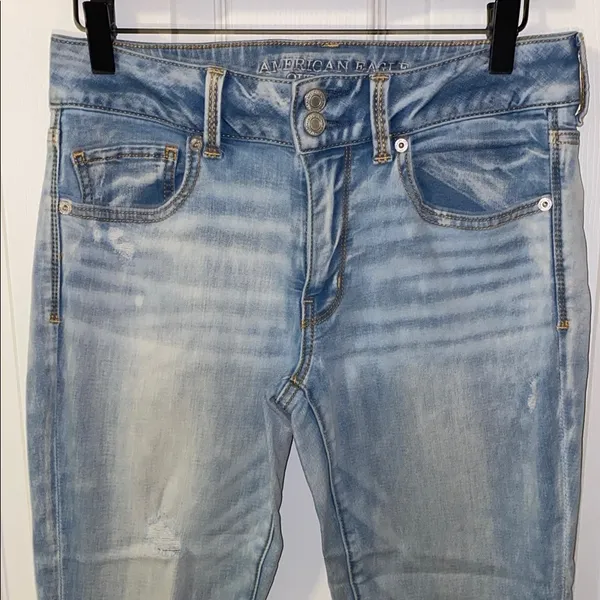 American Eagle Outfitters Artist Crop Super Stretch Jeans Size 8 - Image 3