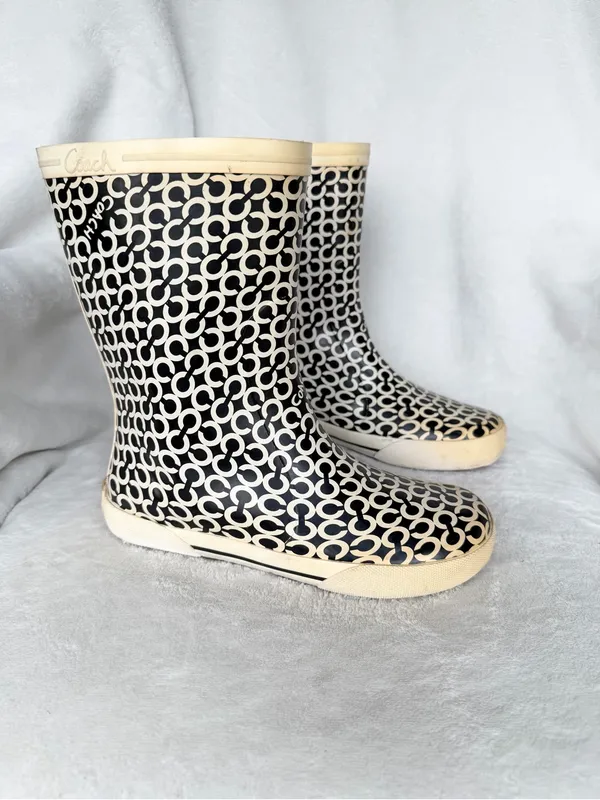 Coach Ursula Signature C Rain Boots – Women’s Size 5B - Image 9