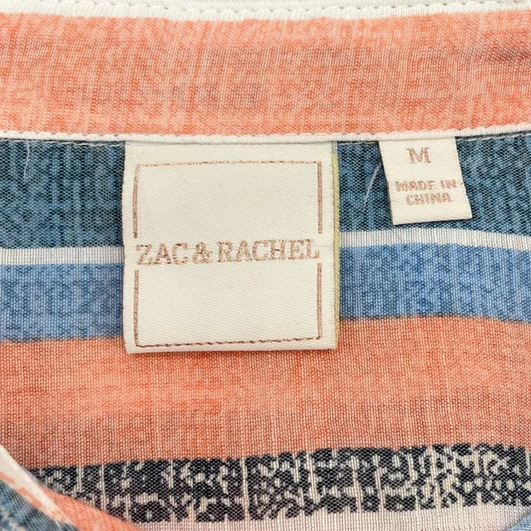 Beachy Striped Button‎ Front Shirt Women Medium Coastal Preppy Resort - Image 6