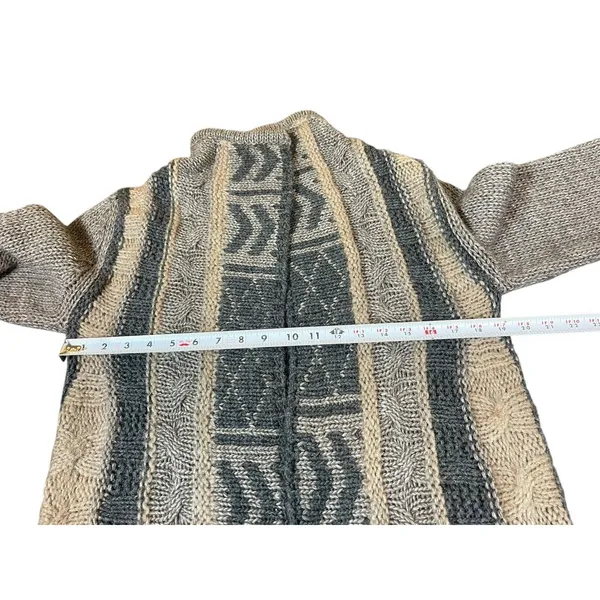 Gottardi Collection Made In Italy Boho Knit Open Front Cardigan Alpaca Wool L - Image 10