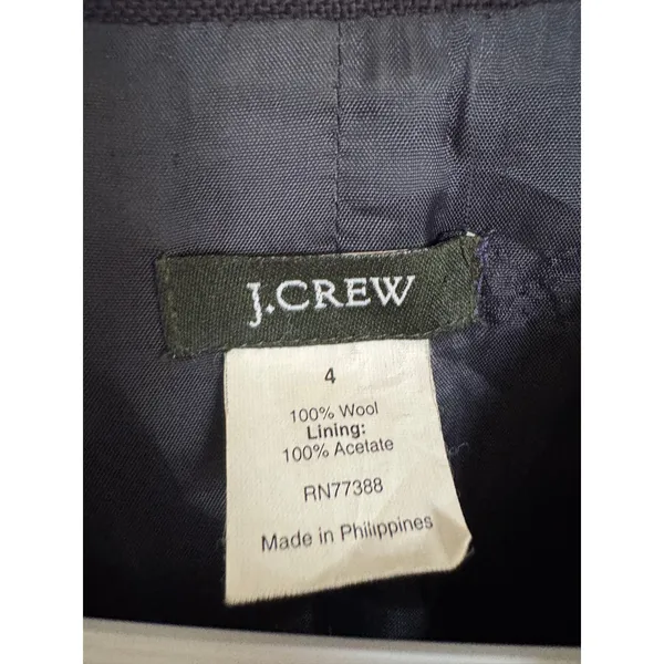 J.Crew navy blue wool blazer size 4 - Image 5
