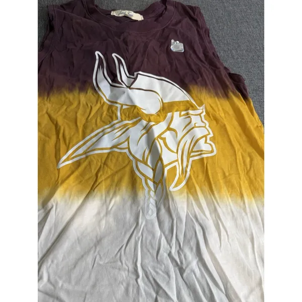 Junk Food MN Vikings Tie Dye Tank Women's Sz M 100% Cotton - Image 2