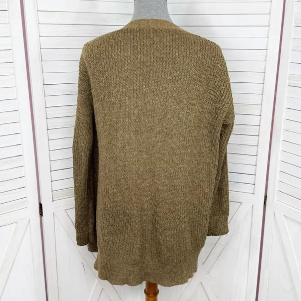 Free‎ People Alpaca Wool Blend Slouchy Grandpa Cardigan Sweater Khaki Brown XS - Image 4