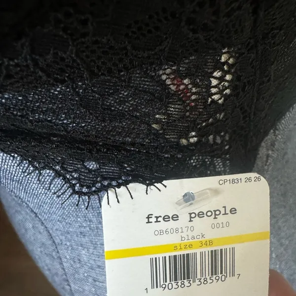 Free People NWT You're So Great Underwire Bra in Black - Image 14