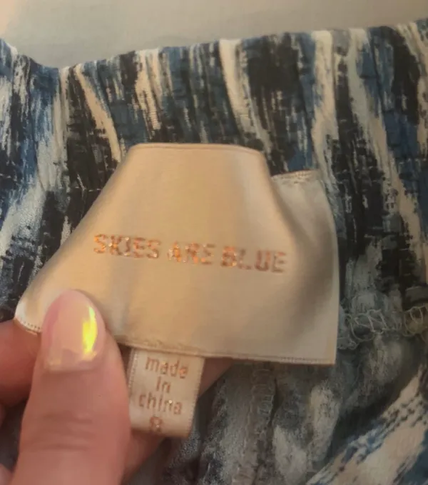 Skies Are Blue Blue Patterned Shorts - Image 7