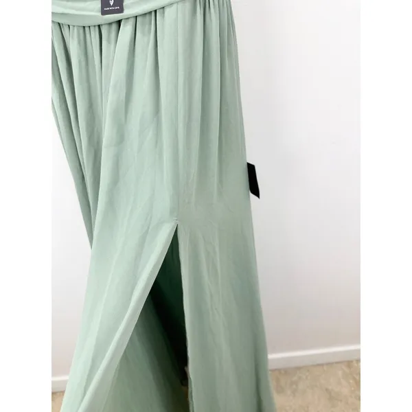 Lulus Heavenly Hues Sage Brush Maxi Dress Chiffon Bridesmaid Formal Medium NWT - Image 8