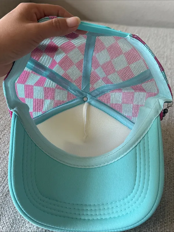 White Trucker Hat with Horse Patch Green - Image 5