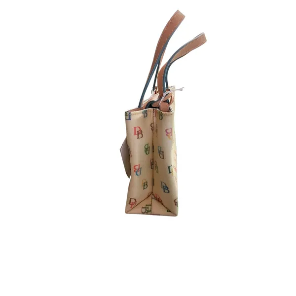 Dooney & Bourke‎ Tiny East/West Bag White Multi Color Monogram Mini Tote WI396 - Image 6