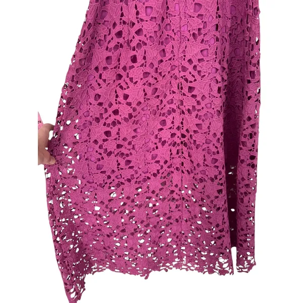 ASTR the Label Womens Sleeveless Lace Midi Dress Pink Size Large Feminine Party - Image 9