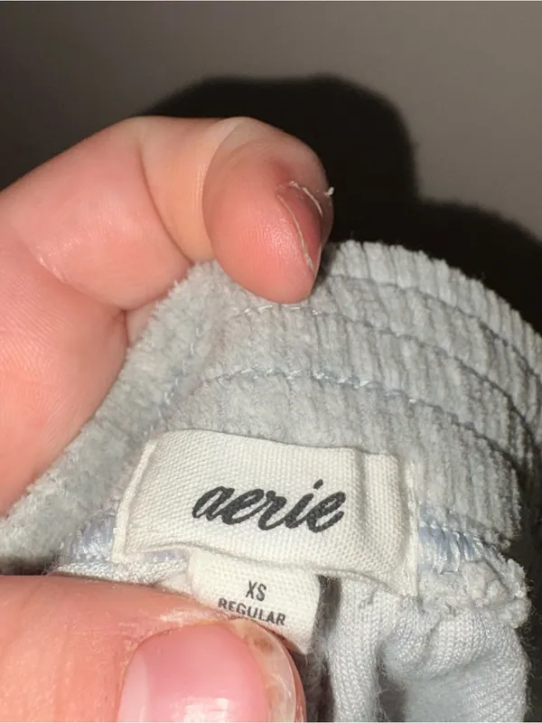 Aerie Groove-On Rib Velour Flare Pant Grey Size XS Regular - Image 7