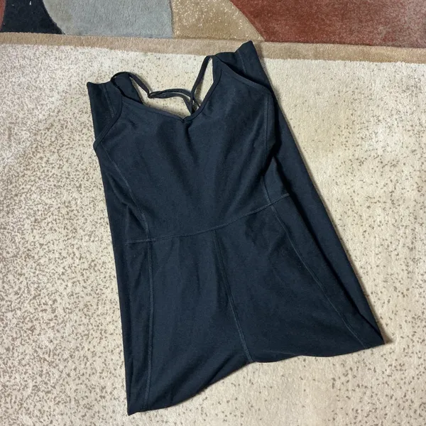 Old Navy Cloud+ Go-Dry Active Bodysuit Women XS Black Yoga Unitard Cami Straps - Image 2