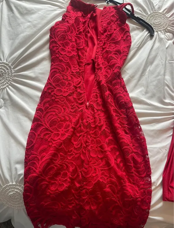 Red Lace Dress - Image 3