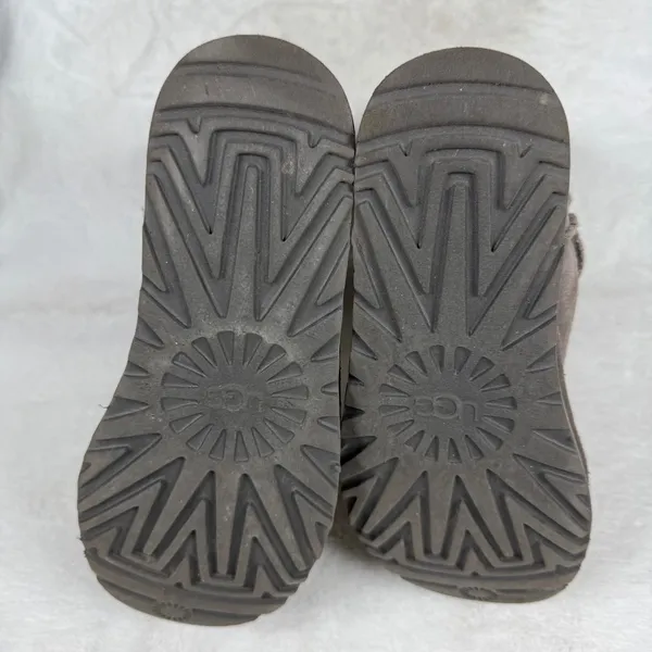UGG Gita Grey Suede Shearling Lace Up Boots 1018629 Womens Size 6 - Image 11