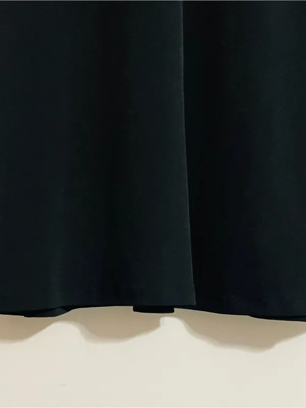 Vintage 90s Ronni Nicole Sleeveless Black Shift Dress Crochet Beaded Collar Sz 8 - Image 14