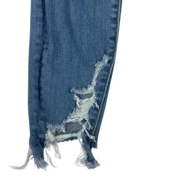 American Eagle High Rise Jeggings Super Stretch Destroyed Medium Wash Size‎ 4R - Image 2