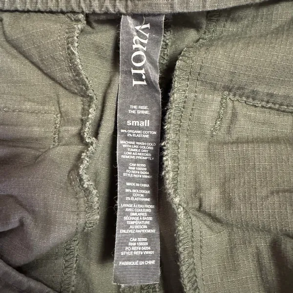 Womens Vuori Ripstop Climber Pants Size Small Army Green Roll Up Option VW401 - Image 3