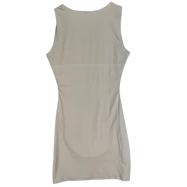 SPANX Women's Smoothing Shaping Bodysuit Mini‎ Dress Beige Sleeveless Medium - Image 2