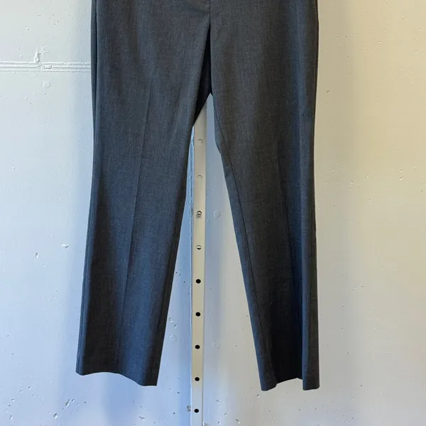 Ann‎ Taylor Factory Petite Gray Straight Leg Dress Pants Trousers 6P Charcoal - Image 4
