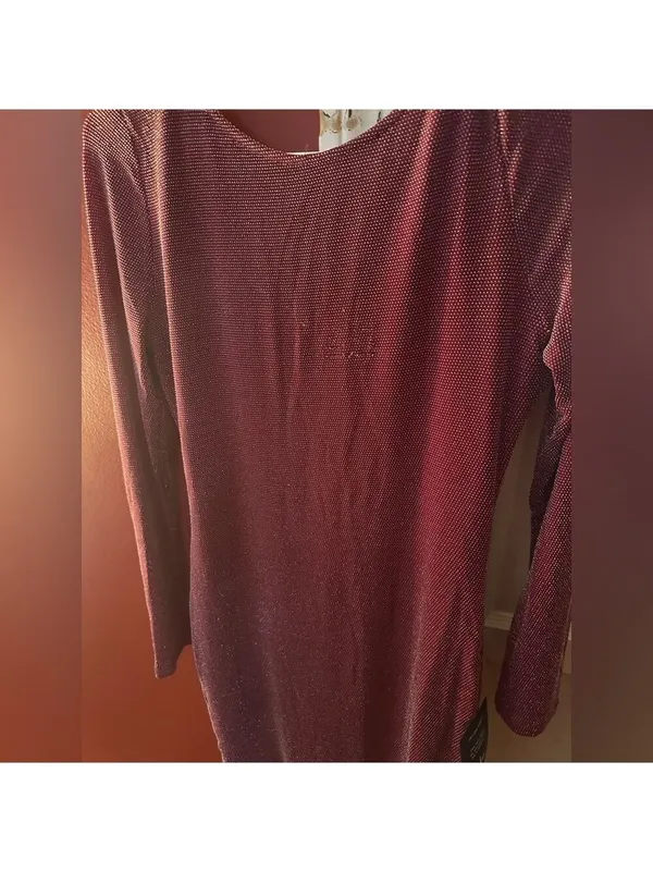 Lulus Gift of Love Red and Silver Backless Long Sleeve Bodycon Dress - Image 12