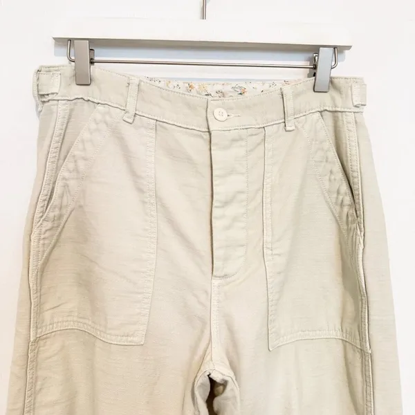 American Eagle Utility Pants Size‎ 8 Khaki High Rise Straight Utilitarian Indie - Image 2