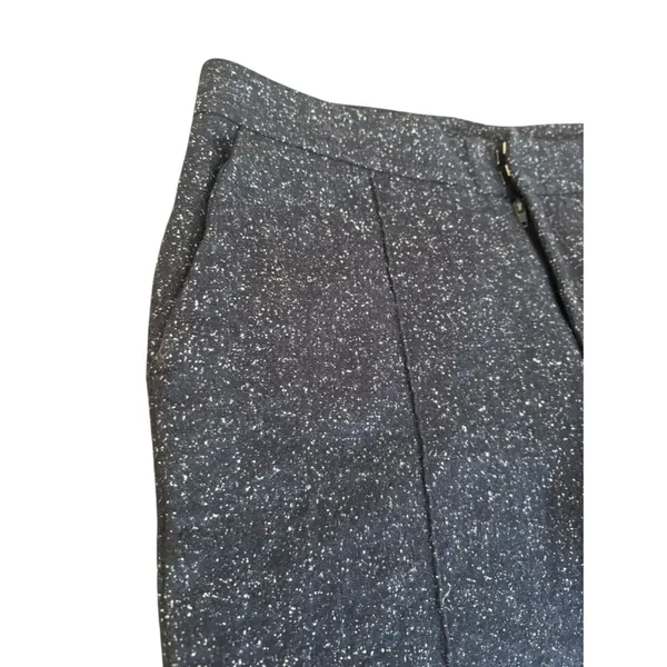 Club Monaco Twill Wool Silk Cropped Jogger Pants Womens Size 2 Navy Blue - Image 4