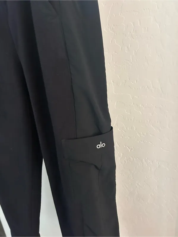 Alo Yoga Polar Fleece Wintry Mix Jogger Pants Women’s Medium $158 - Image 3