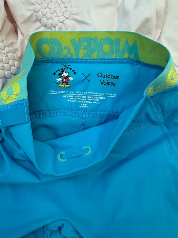 Outdoor Voices Disney Blue Biker Shorts - Image 4