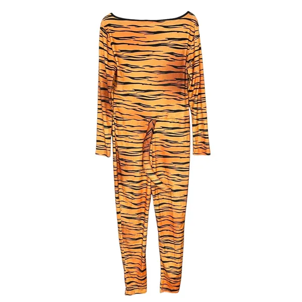 Spirit Catsuit Halloween Costume Tiger Bodysuit ONLY Adult Women Size Large Tail - Image 14