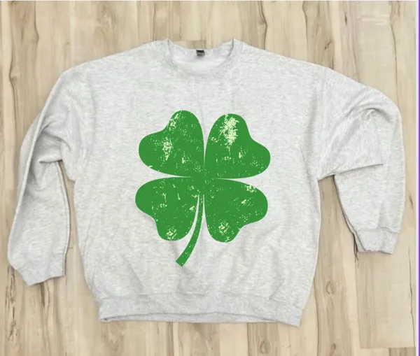 NEW / Retro Shamrock Sweatshirt - Image 4