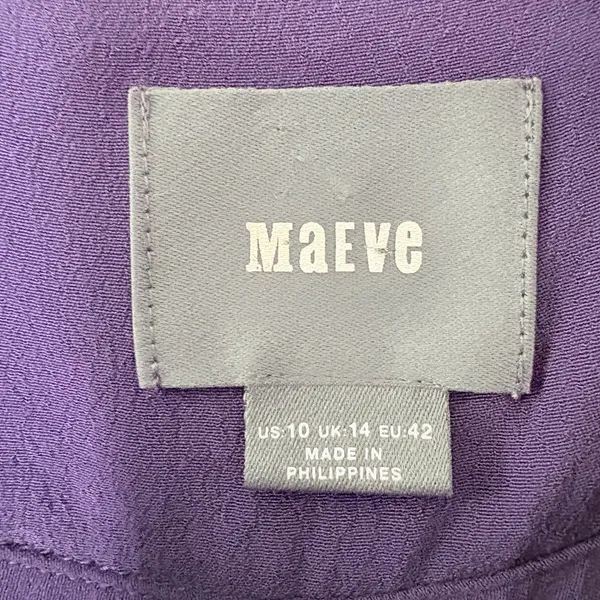 Maeve Anthropologie Purple Wide Leg Jumpsuit Knotted Straps Size 10 OB668987 - Image 3