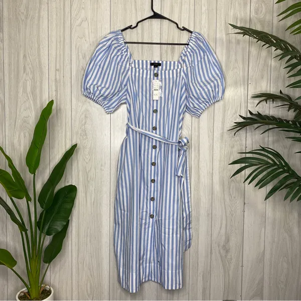 NEW J. Crew Cottage Dress in Stripe size M Medium AZ810 NWT - Image 3