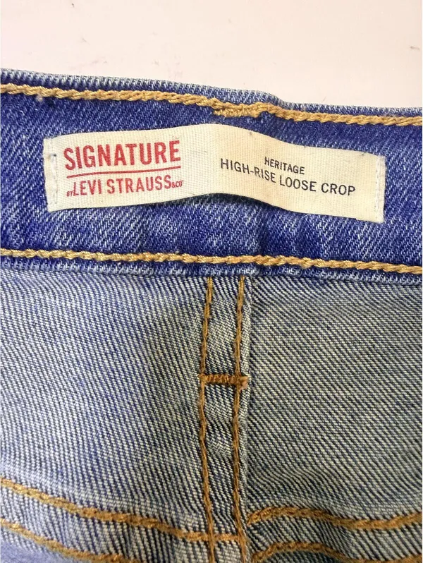 Signature by Levi Strauss Heritage High Rise Loose Crop Jeans Women’s Size 8 W29 - Image 3
