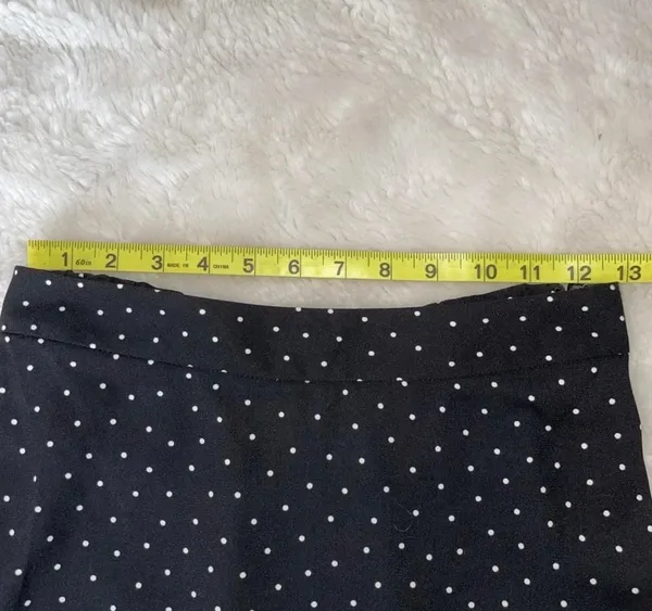 bp Polka Dot Mini Skirt Black & White High Rise Unlined - Image 8