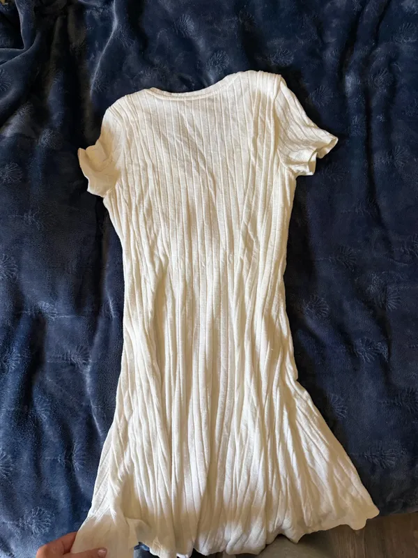 Dolan Anthropologie Dress Left Coast Ribbed Cream Small - Image 2
