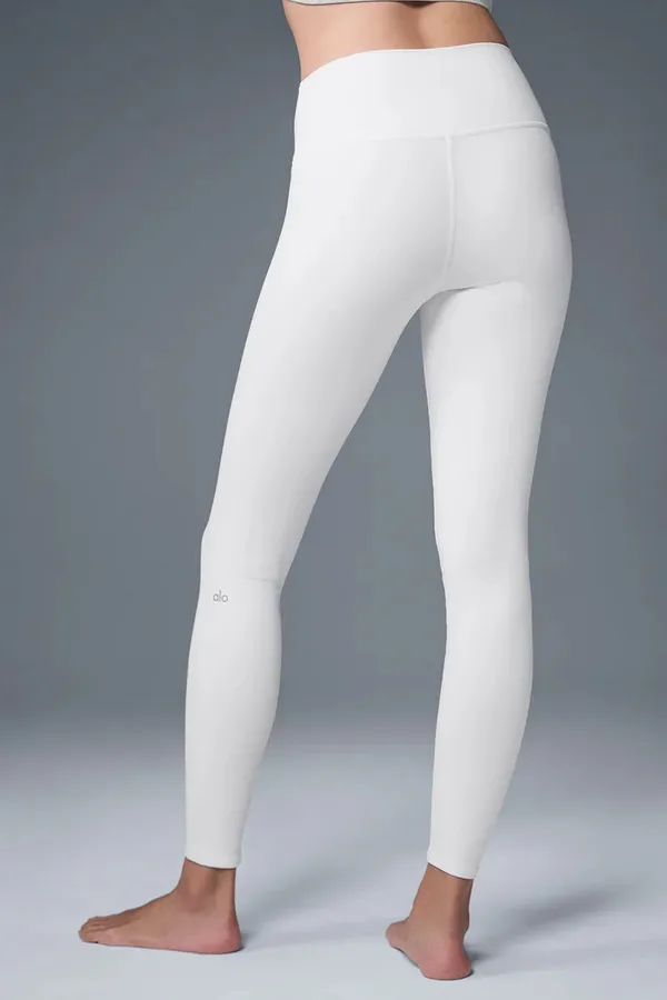 Alo High-Waisted Airbrush Leggings White - Image 2