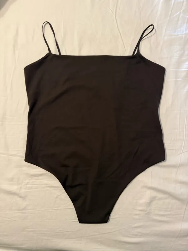 Athleta Black Square-Neck Bodysuit with Thin Straps - Image 2