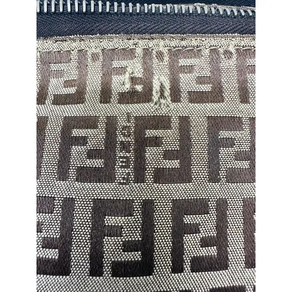 FENDI Zucca Tote‎ Bag Brown Beige Canvas Leather Read Pre-owned - Image 16