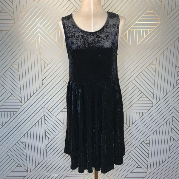 Minkpink Clean Little Black Velvet‎ Dress Sheer - Image 3