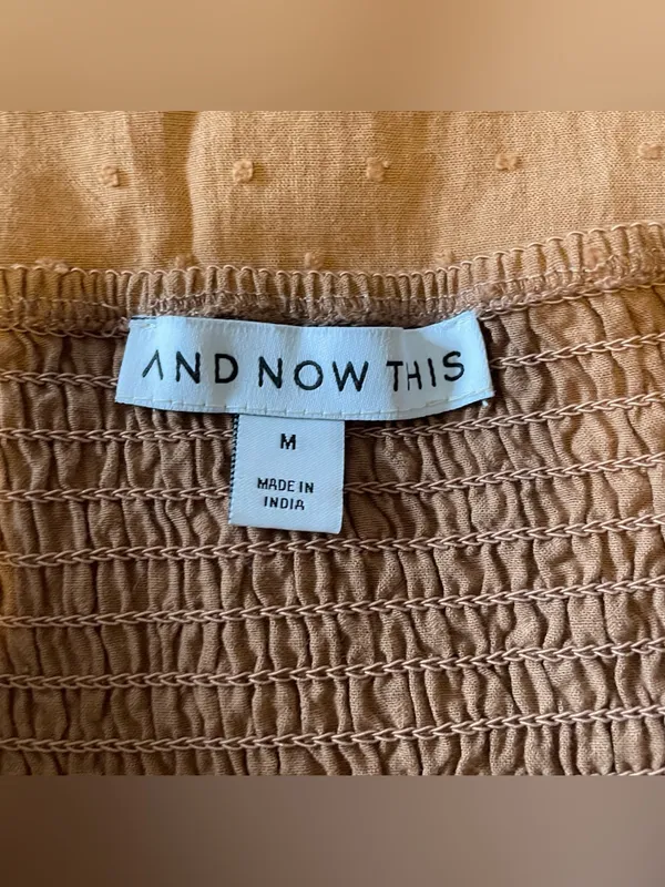 And Now This Smocked Halter Maxi Dress, Brown, Size M, NWOT - Image 5