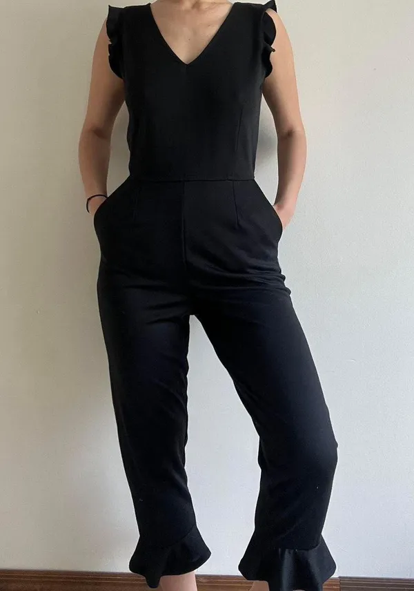 Derek Heart Black Jumpsuit  Size M - Image 2
