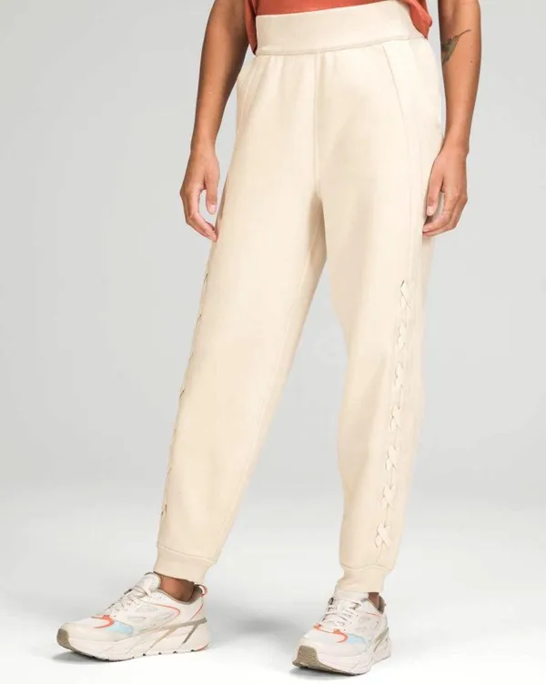 Lululemon Braided Detailed High Rise Jogger - White Opal - Image 2