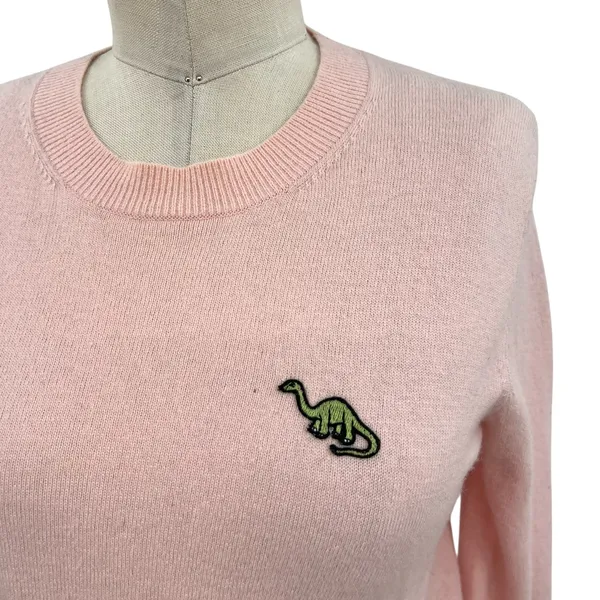 Artizia Sunday Best Abby Dinosaur Sweater Wool Alpaca Pink Size Small‎ - Image 3