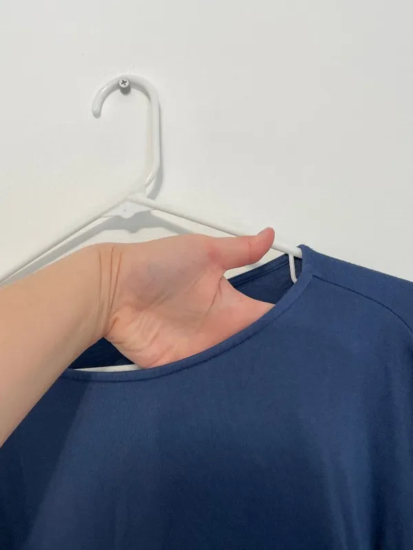 J. JILL Solid Blue Boat Neck Long Sleeve Fleece Lined Side Zip Zippers Tunic Top - Image 5