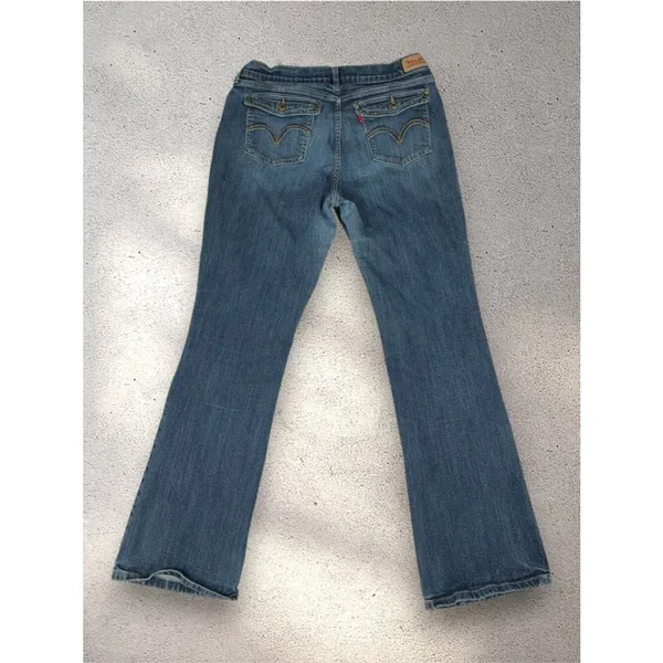 Levi's 515 Bootcut Jeans Women's 12M (32x30) Dark Wash Flap Pockets Western Y2K - Image 3