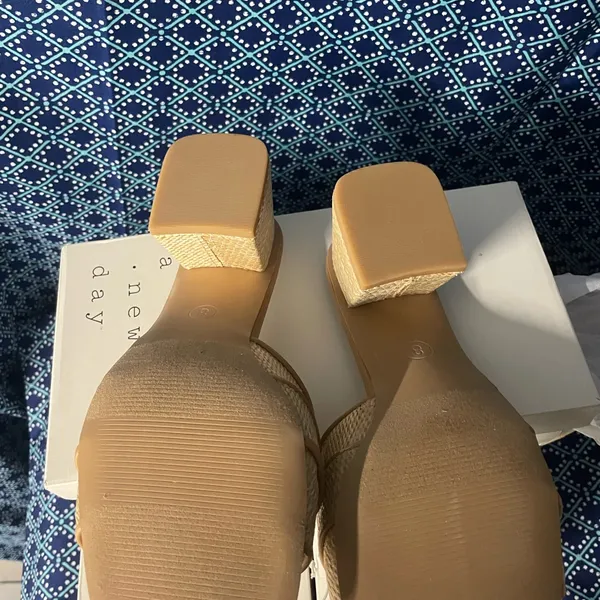 A New Day 3pairs of Women's Tan Heeled Sandals NWT - Image 7