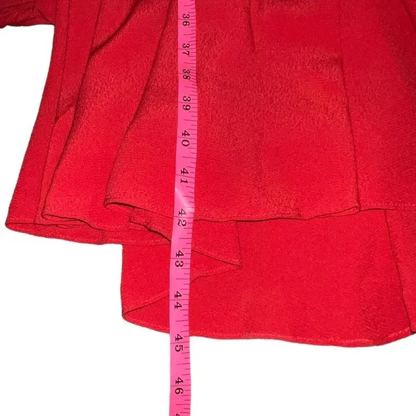 Equipment Femme Short Faun Red Twist Knot V Neck Midi Dress NWT Size 6 - Image 12